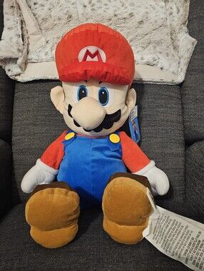 22" Official Nintendo Super Mario Pillow Buddy Plush Cuddle Pillow NWT